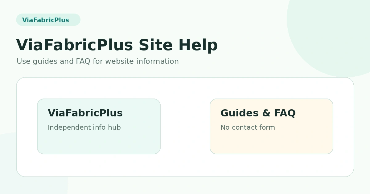 ViaFabricPlus website help and support visual